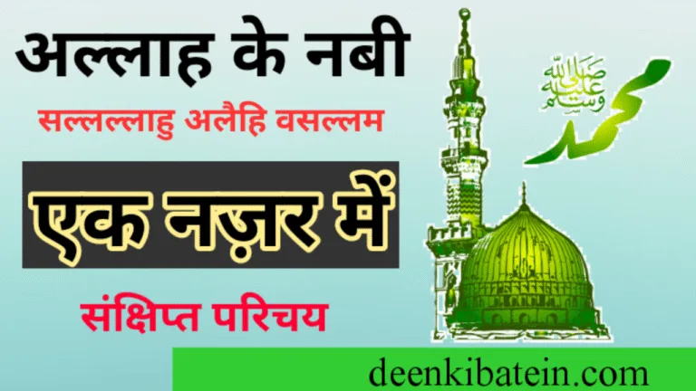 Allah Ke Pyare Nabi sallallahu alaihi wasallam ek Nazar mein