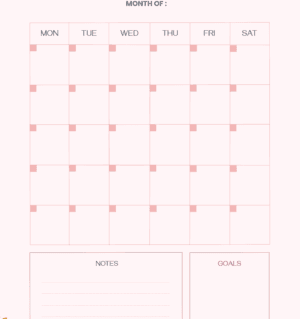 Monthly Sadaqah Planner