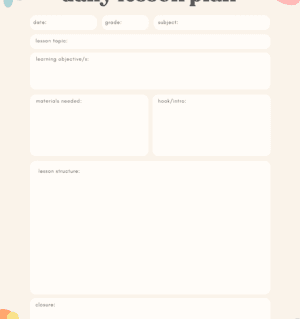 Teacher Lesson Planner