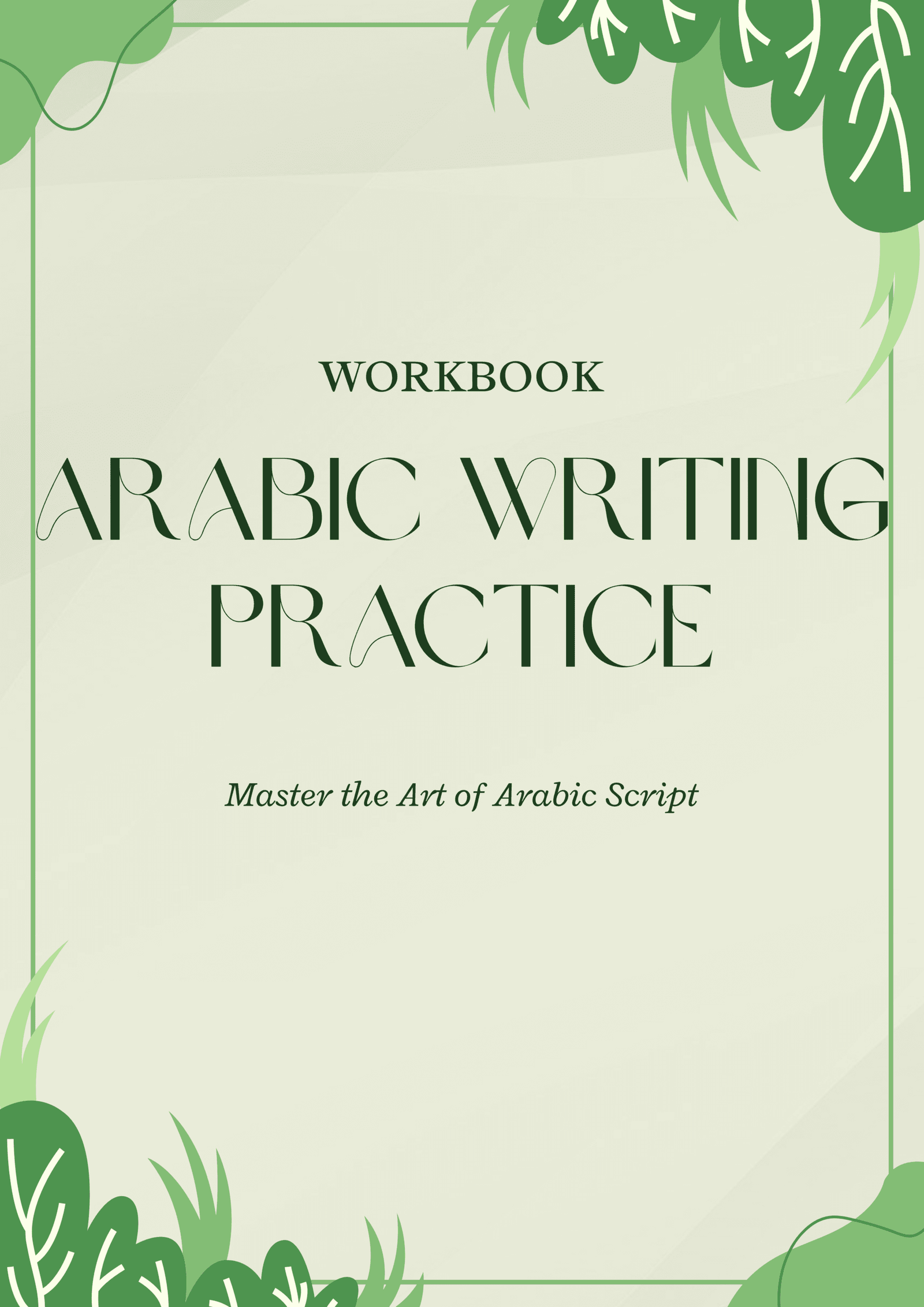 Arabic Writing Practice Workbook