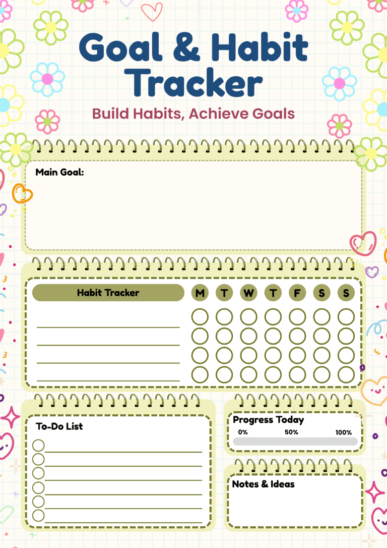 Habit Tracker & Goal Planner Bundle