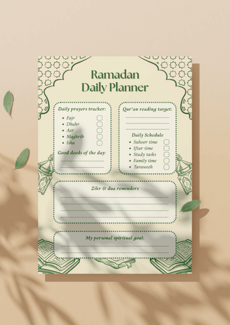 Ramadan Daily Planner