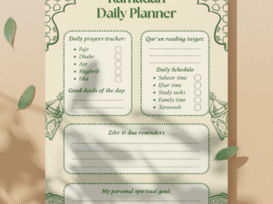 Ramadan Daily Planner