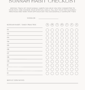 Sunnah Habit Checklist