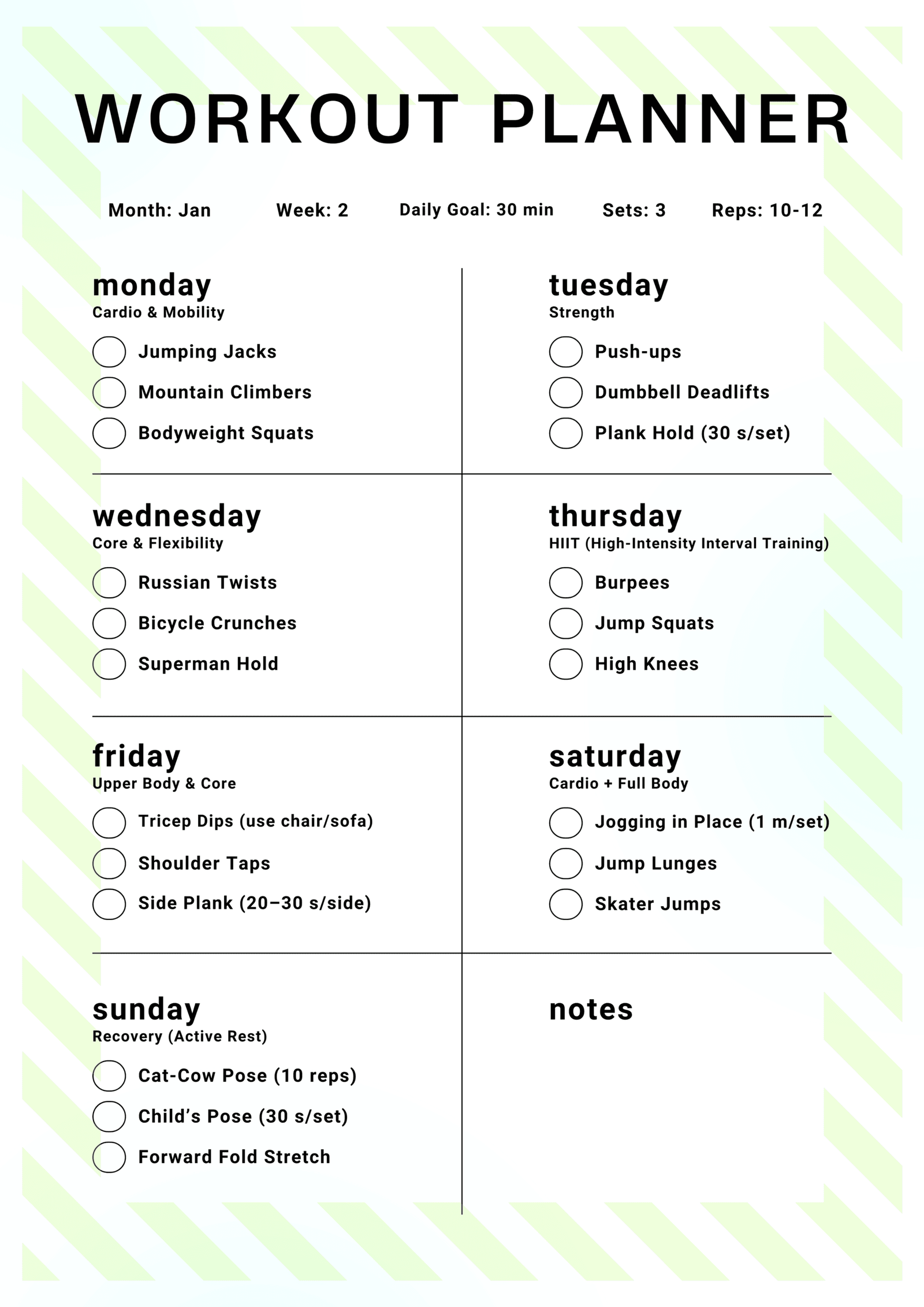 Workout Planner